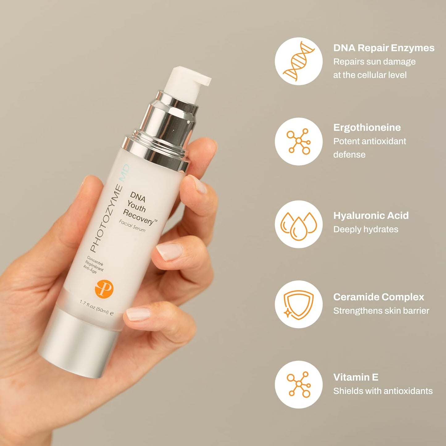 Photozyme DNA Youth Recovery Facial Serum | 1.7 Fl Oz