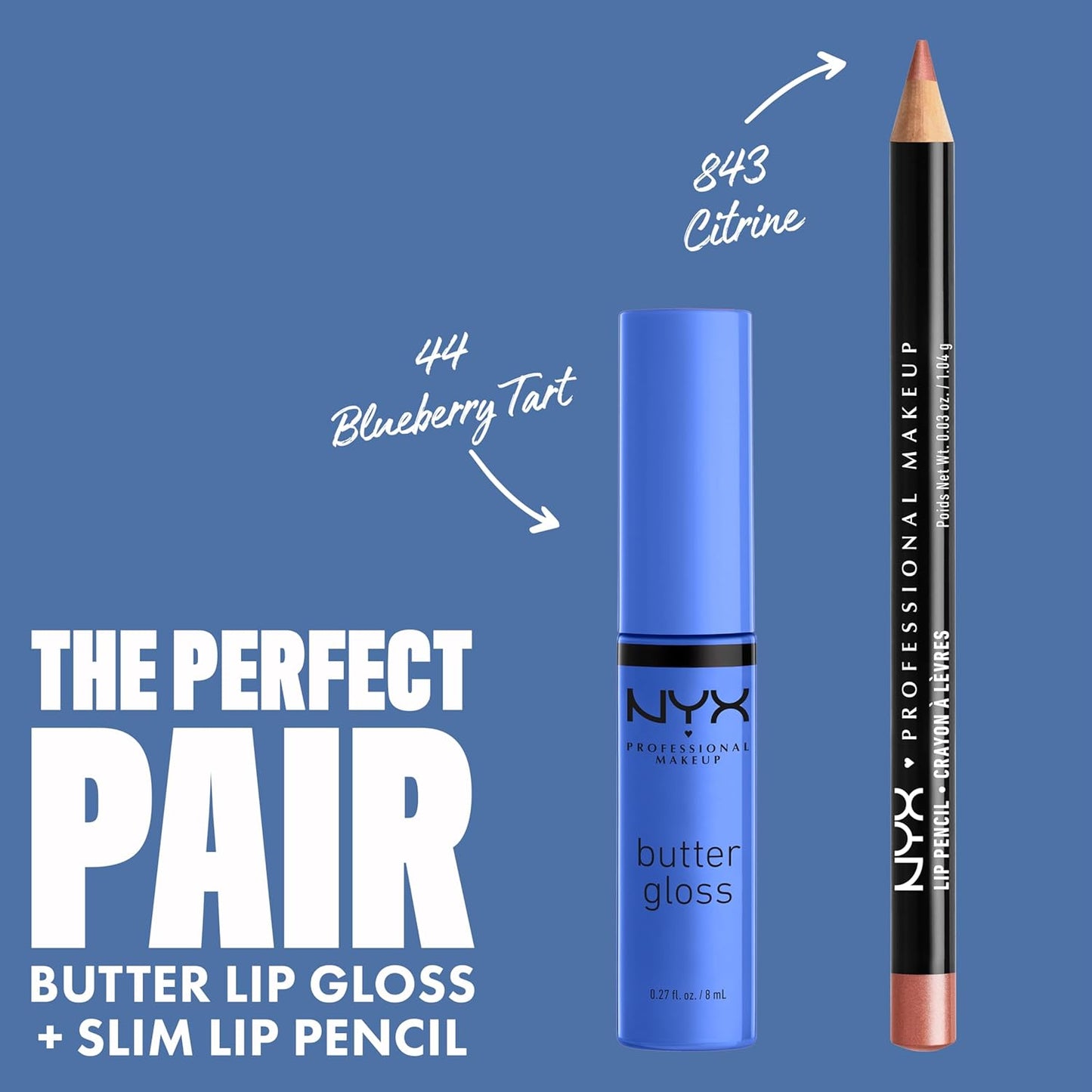 NYX PROFESSIONAL MAKEUP Butter Gloss, Non-Sticky Lip Gloss - Blueberry Tart (Periwinkle Blue)