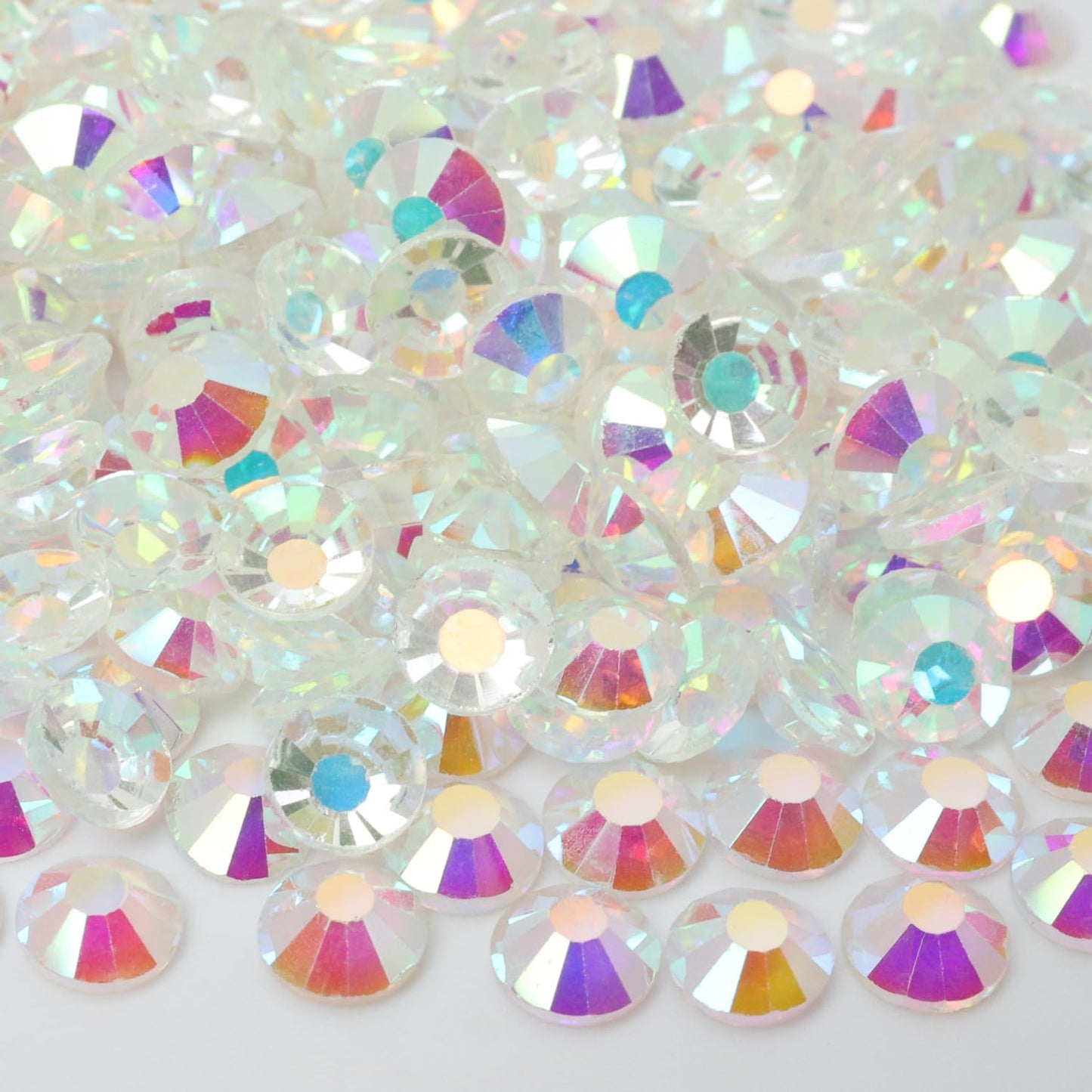 Flatback Glass Rhinestones,Bedazzler Gems 1440pcs Non Hotfix Crystal Rhinestones for Nail Charms Crafts Clothes Tumblers,Transparent AB,SS20