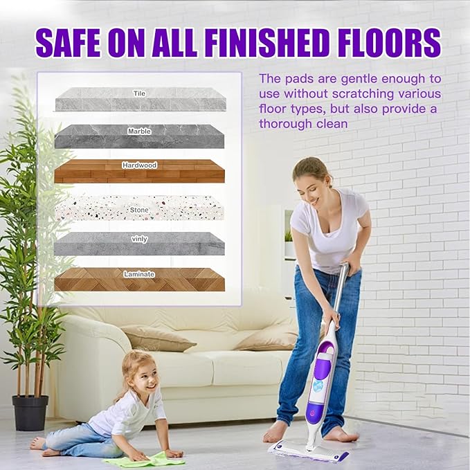 50 Count Disposable Mopping Pads Refills for PowerMop Mopping Pads Multi-Surface Household Replacement Mop Pads,for Swiffer Power Mop Pads, Safe on All Finished Floors.