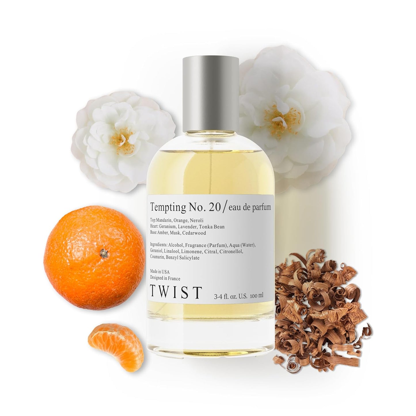 Twist Tempting No. 20 - Eau De Parfum Inspired by Cha. Allure Homme Sport, Long-Lasting Perfume For Men, Paraben Free, Vegan, Clean Ingredients, Fragrance - Spray 100 ml | 3.4 fl. oz.