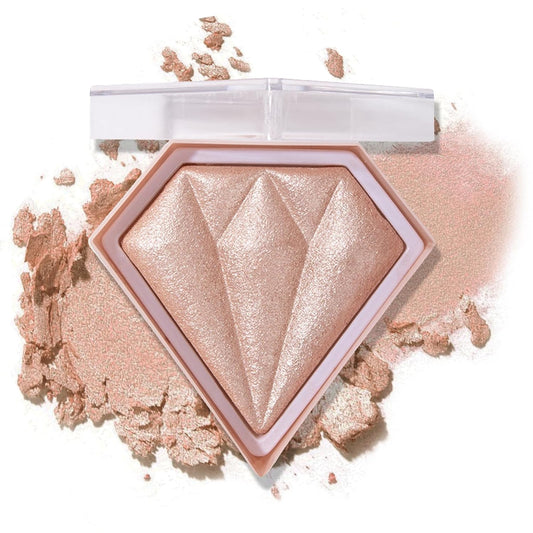 Face Glitter Highlighter Makeup Palette Shimmer Contour Powder Waterproof Long-Lasting, Brightens Face Complexion Contour Illuminator Highlighters Blush Powder Makeup Palette-04 Ginger Color