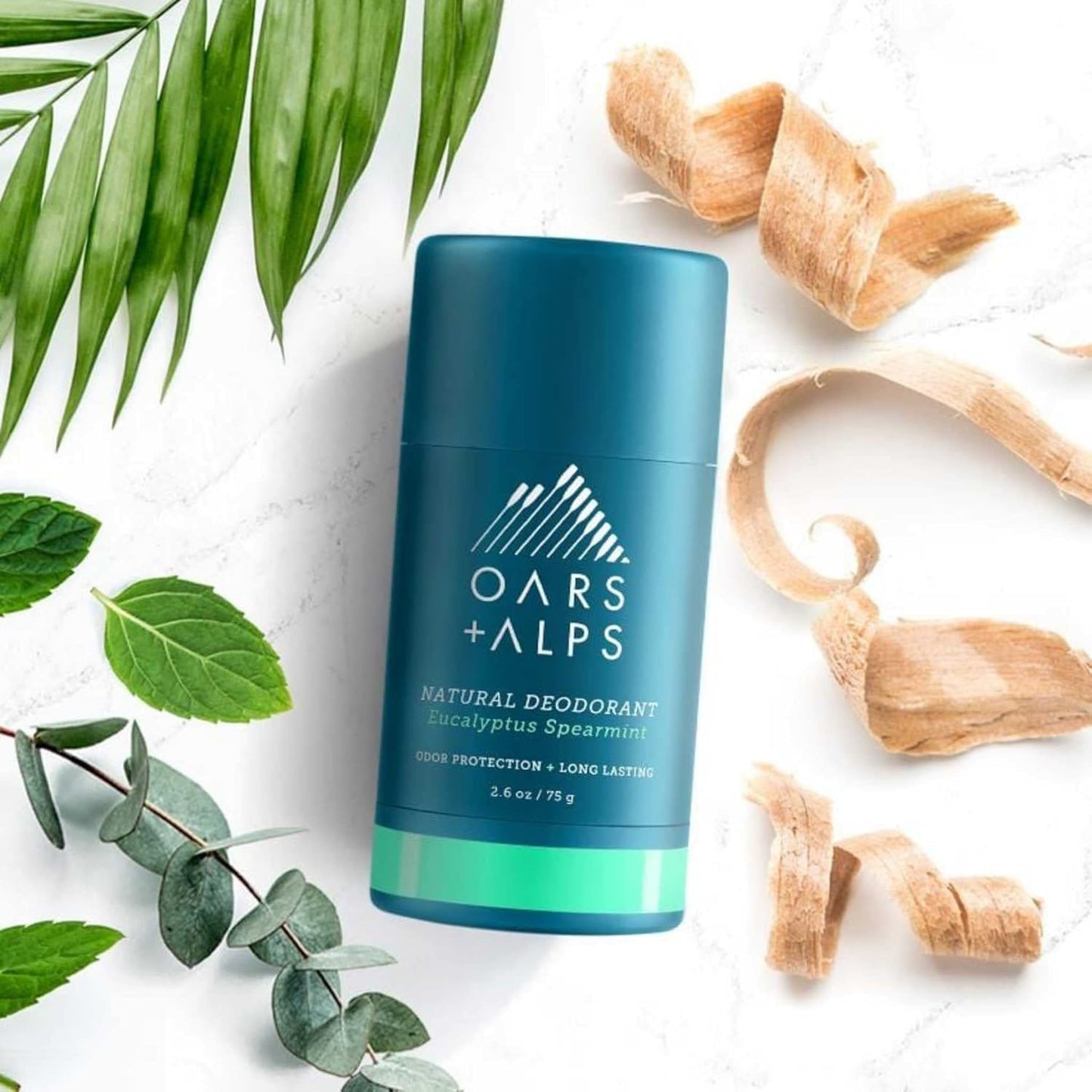 Oars + Alps Aluminum Free Deodorant for Men and Women, Dermatologist Tested and Made with Clean Ingredients, Travel Size, Eucalyptus Spearmint, 2 Pack, 2.6 Oz Each