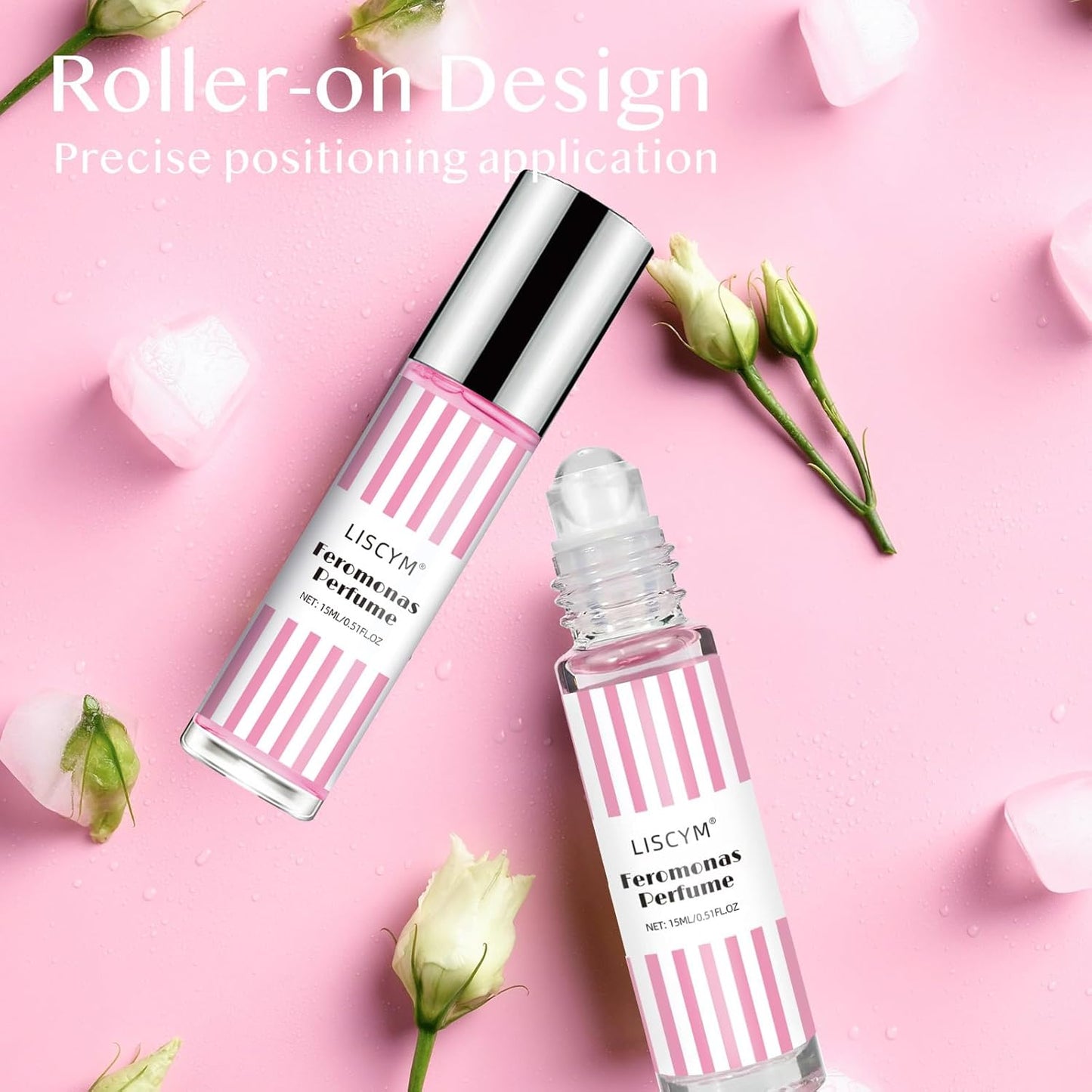 Feromonas Perfumes for Women, 15 ml Travel Size Fragrance Oil to Attract Men, Long-Lasting, Roll-On