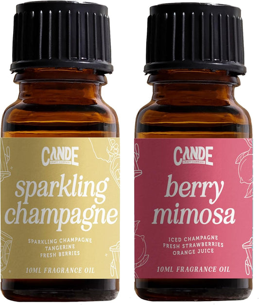 CANDECraftCo Premium Fragrance Oil – Diffuser Oils Fragrances Scented for Home, Candle Soap Making Supplies, Aromatherapy Blends for House (0.34 Fl Oz) (Champagne & Berry Mimosa)