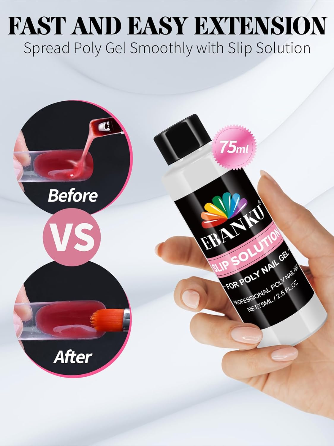 EBANKU Poly Gel Nail Forms Kit - 288PCS Reusable Dual Forms for Builder Gel, Nail Mold Kit with 2.5oz Slip Solution, Brush, File, 5PCS Clips - 12 Shapes