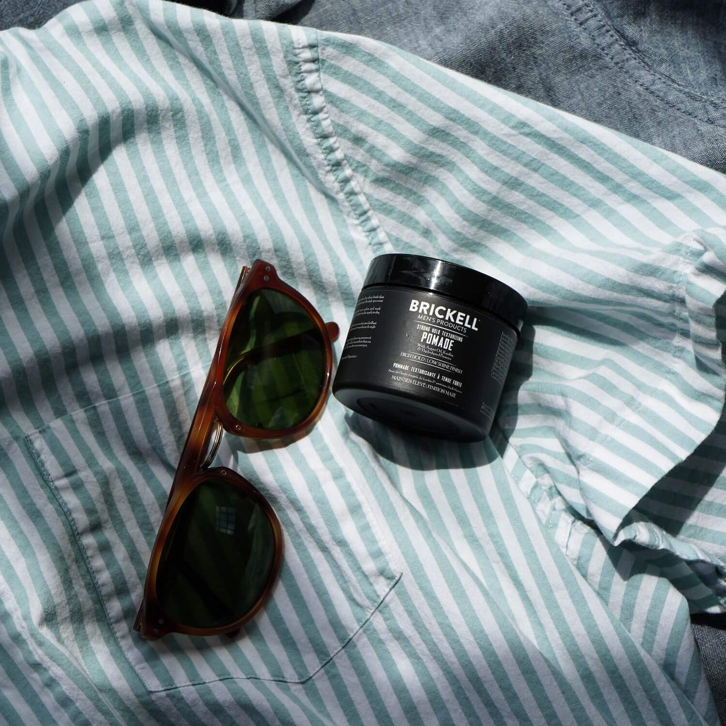 Brickell Men's Products Strong Hold Texturizing Pomade For Men, Natural and Organic, Pliable Hair Styling Fiber Pomade, 2 Ounce, Scented