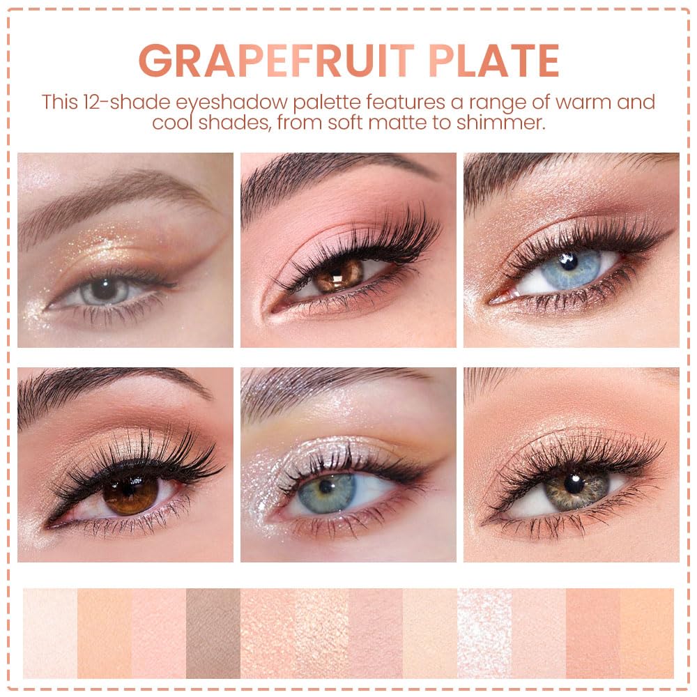AMY'S DIARY 12Color Light Pink Purple Eyeshadow Palette, Long-Lasting, and Highly Pigmented. Elevate Your Eye Makeup– Unleash Your Unique Style (05#)