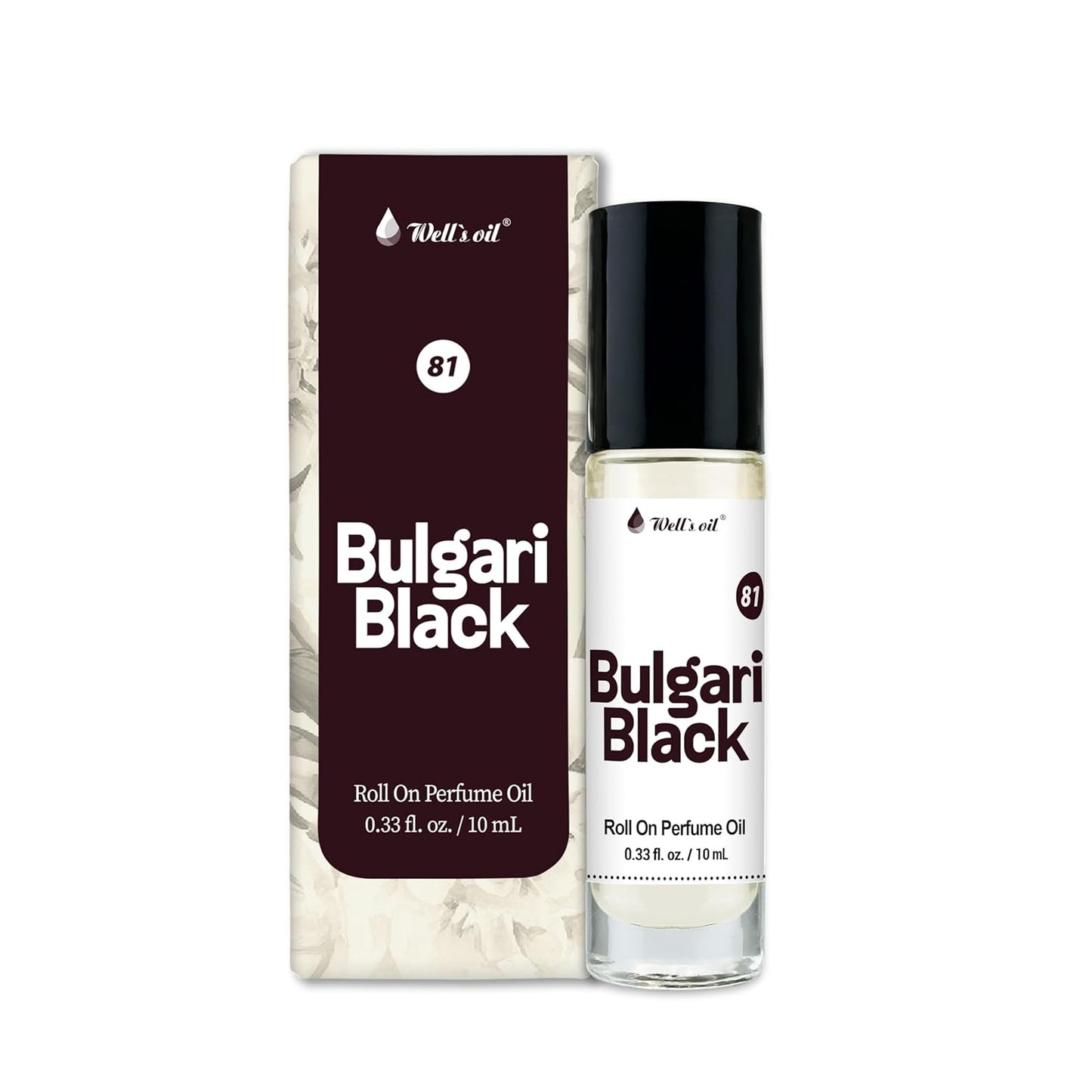 Well's Oil Roll-On Perfume Oil (Bulgar Black) | Spicy Amber Notes | Long-Lasting | Paraben-Free | 0.33 Fl Oz / 10 ml