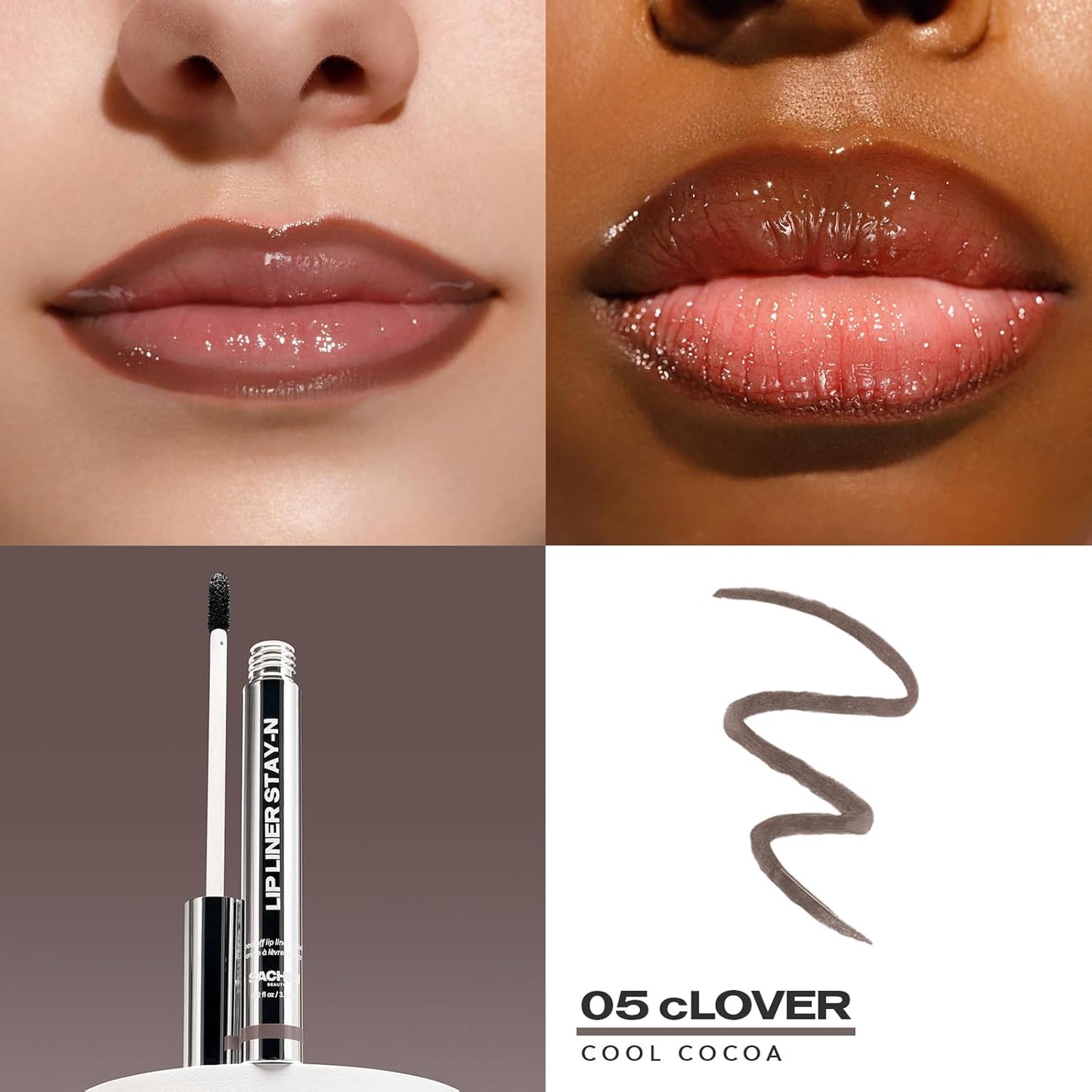 Sacheu Lip Liner STAY-N Peel Off Lip Stain — Long Lasting Matte Lip Tattoo Transfer Proof Lipstain Infused with Hyaluronic Acid & Vitamin E for All Skin Types — Vegan & Cruelty-Free, Deep Bundle