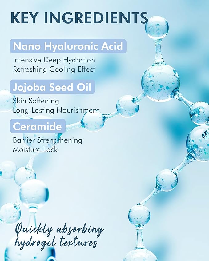 DERMAL Hyaluronic Hydrogel Melting Jelly Gel Mask 4ea - Korean Overnight Face Mask with Ceramide - Deep Moisturizing, Pore Minimizing for Glow Skin - Korean Skincare