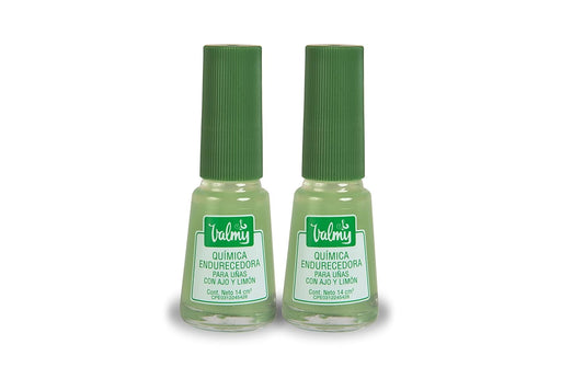 2in1 Garlic & Lemon Nail Hardener & Whitener Base Coat - Nail Strengthener & Growth Treatment - Whitens Yellow Nails - Endurecedor de Uas, 0.47 Fl Oz (Pack of 2)