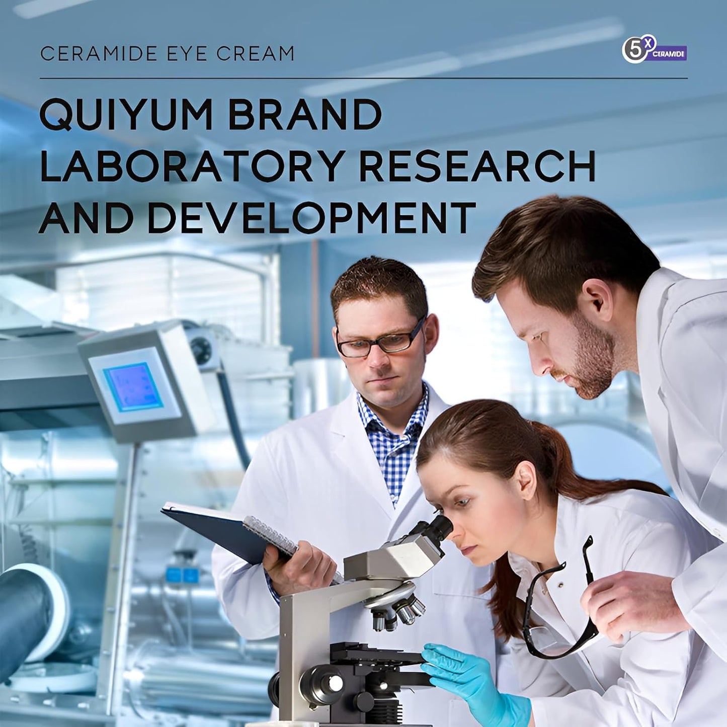 Ceramide Eye Cream, Under Eye Cream for Dark Circles & Puffiness, Reduce Wrinkles & Fine Lines, Tightens, Smoothes and Lift Eye Cream Treatment for Women, All Skin Types 0.53oz, 2 Pack