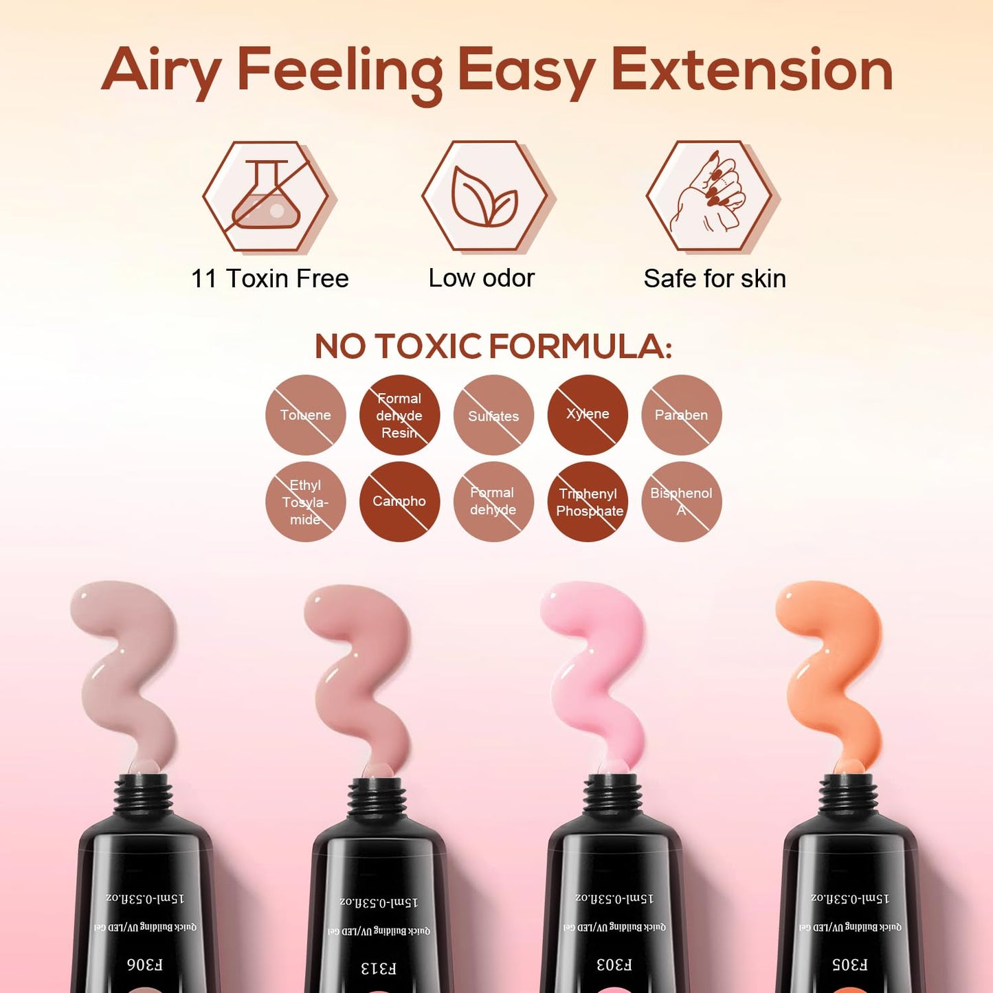 JEWHITENY Poly Extension Gel Kit With 48W LED Nail Lamp 14 Colors Builder Extension Gel All-in-One French Kit Nail Art Design Beginner Kit