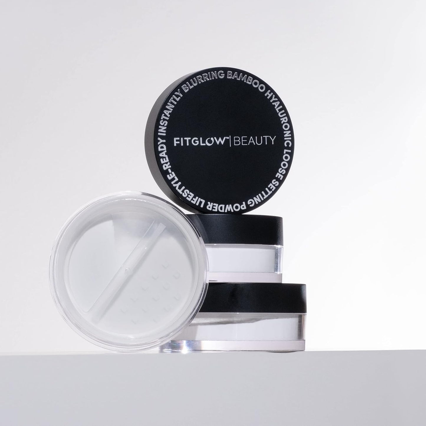 Fitglow Beauty - Translucent Bamboo Hyaluronic Loose Setting Powder | Vegan, Woman-Owned Clean Beauty (0.3 oz | 9 g)