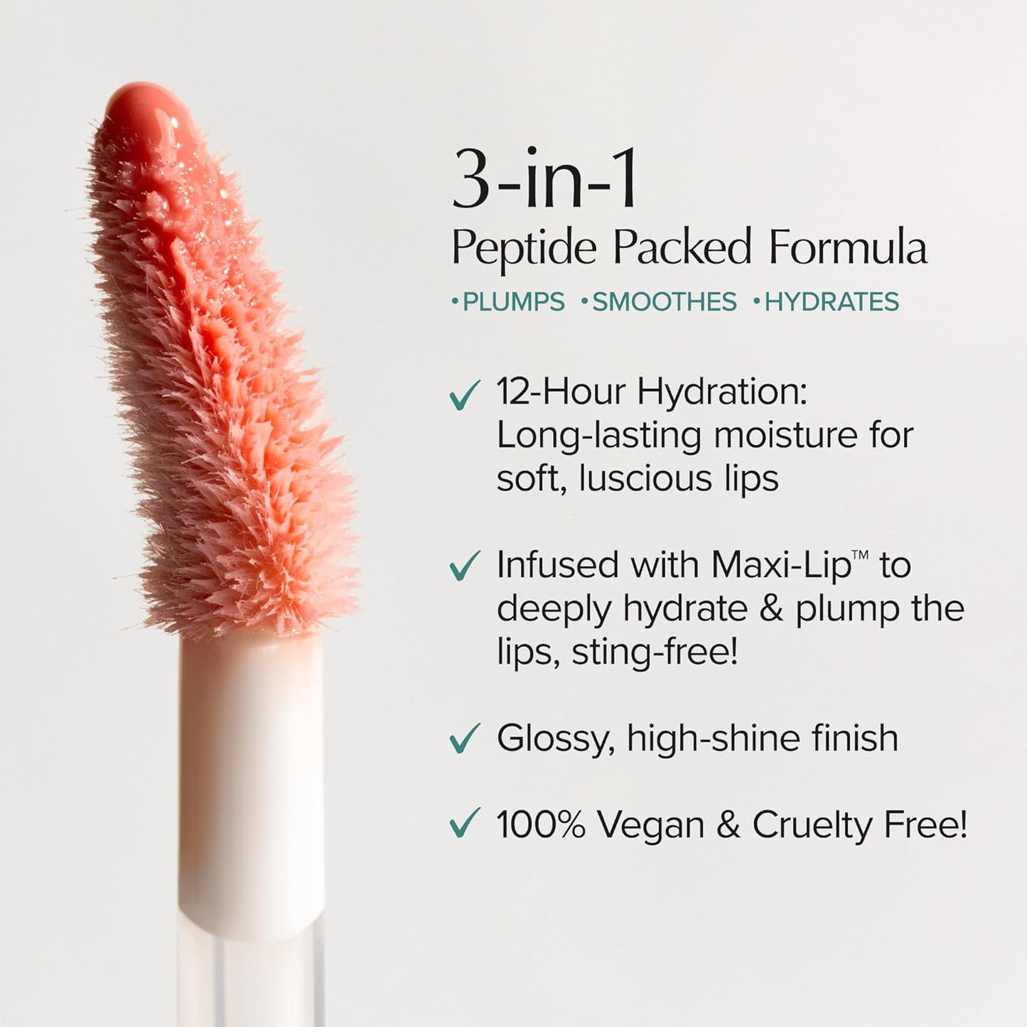 Thrive Causemetics Sheer Strength Lip Plumping Peptide Gloss, Lip Plumper with Vitamin E, Peptides, Plumps, Smooths & Hydrates Lips, High Shine, Vegan & Cruelty Free, Liliana (Deep Berry)