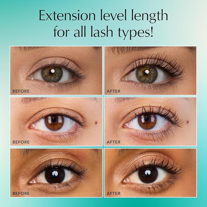 Thrive Causemetics Liquid Lash Extensions Mascara 3 Pack, Tubing Thrive Mascara Lengthening, Makeup Gift Set for Women, Volumizing & Curling, Smudge Proof, Vegan & Cruelty Free, Crystal (Brown Black)