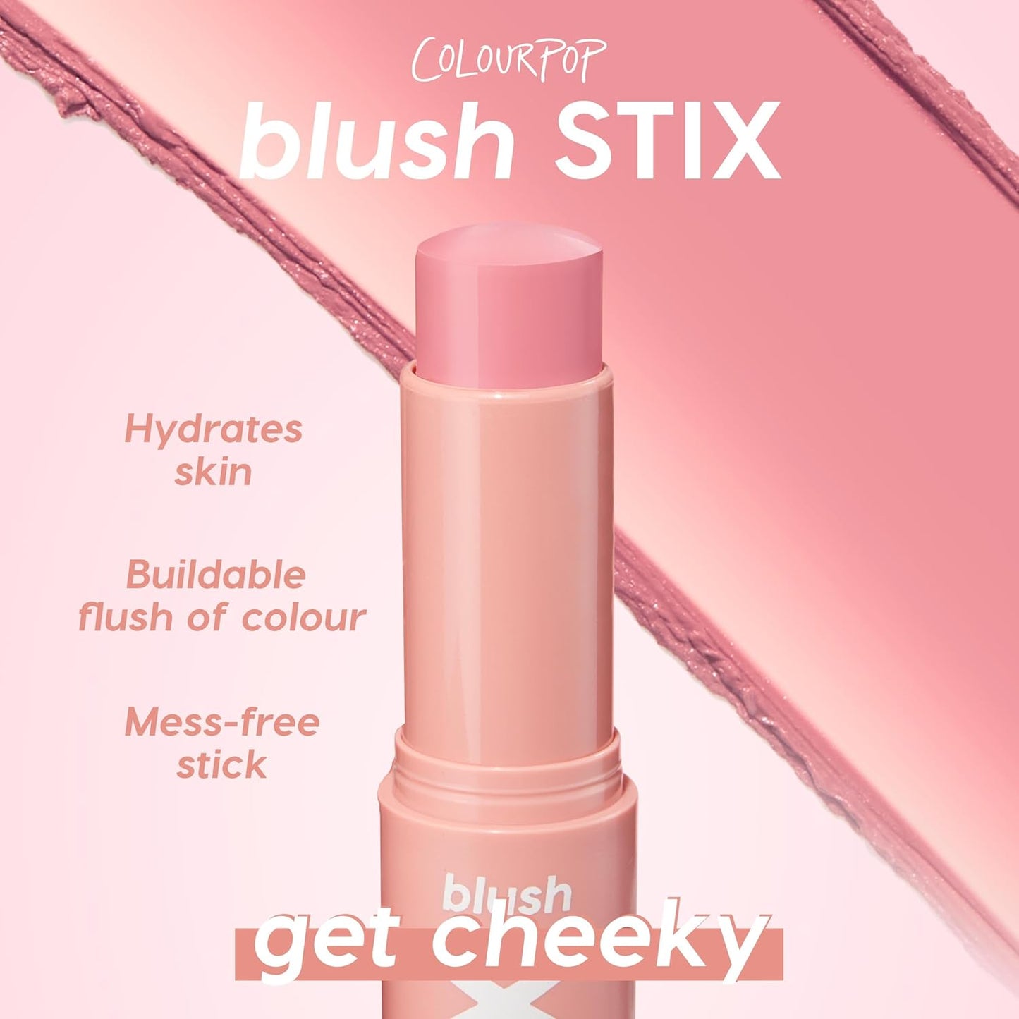ColourPop Blush Stix - Cream Blush Stick with a Blendable, Hydrating Formula and Natural, Skin-Like Finish - Buildable Cream Blush for Cheeks, Eyes & Lips - Cottage Life (0.28 oz)