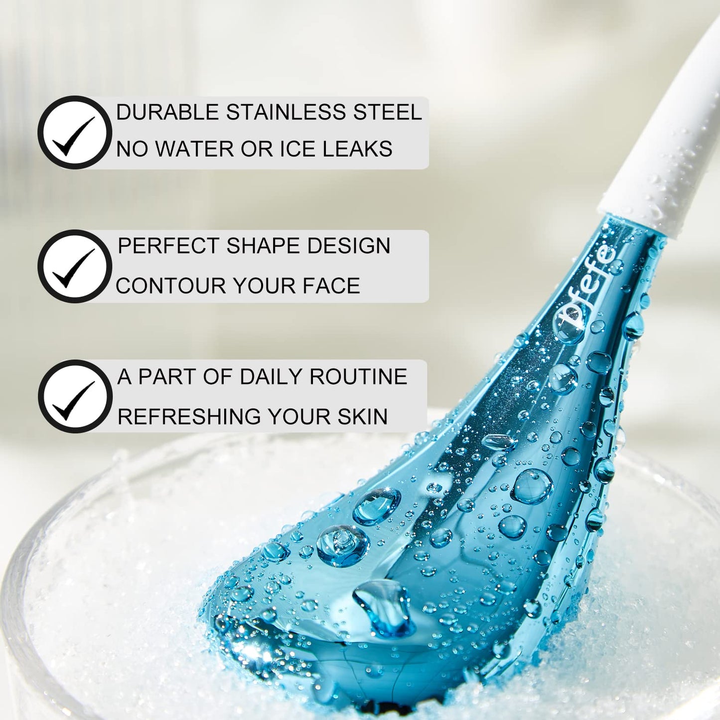 Cryo Sticks for Face, Ice Globes Cryo Globes for Facials, Esthetician Supplies Gifts, Unbreakable Stainless Steel Ice Roller Cooling Spa Balls with Storage Case