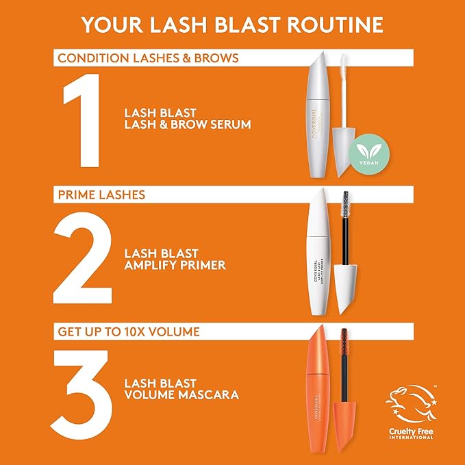 COVERGIRL Lash Blast Volume Waterproof Mascara, Long-Wearing, Smudge-Proof, Cruelty Free - Black Brown (Pack of 1)