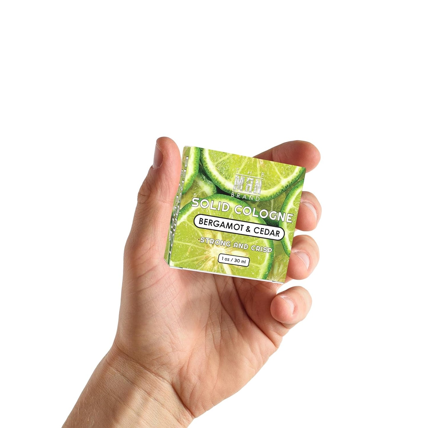 Solid Cologne Men's Bergamot and Cedar Solid Cologne Balm, Wax Bergamot Cologne for men, Solid Perfume with a Citrus Bergamot Scent (1 Ounce, Bergamot Perfume Mens Cologne Balm)