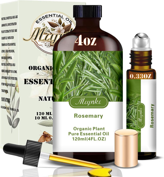 Rosemary Essential Oil-Rosemary Fragrance Oil 4.33oz (130ml)-100% Pure Natural Scent for Diffusers, Candles, Soap Making & Aromatherapy-Relaxing Home & Gift Essential Oil for Bath, Massage
