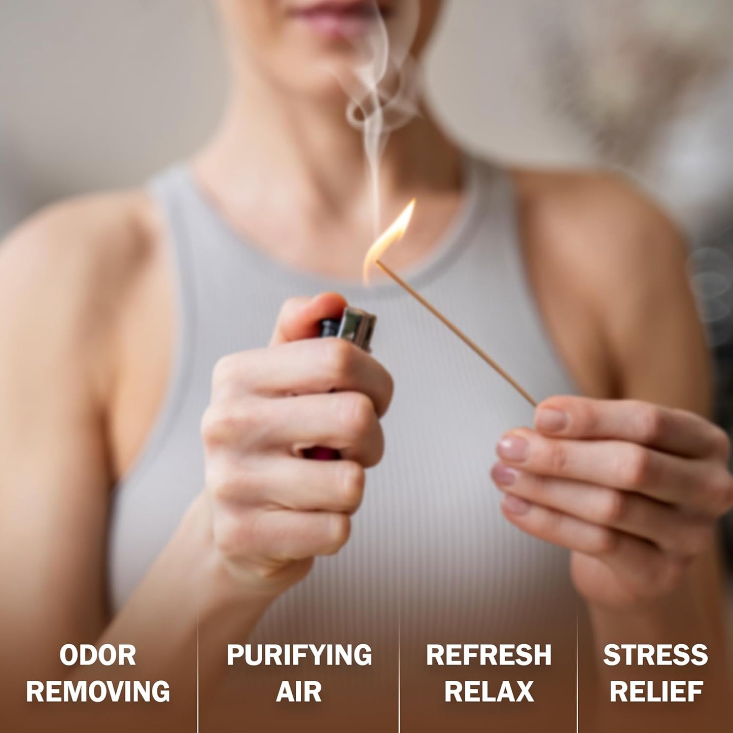 M.Y.T Natural Incense Sticks – Sandalwood, Lavender, Frankincense – Long-Lasting, Low Smoke – Relaxation, Meditation, Odor Removing – 60 Sticks