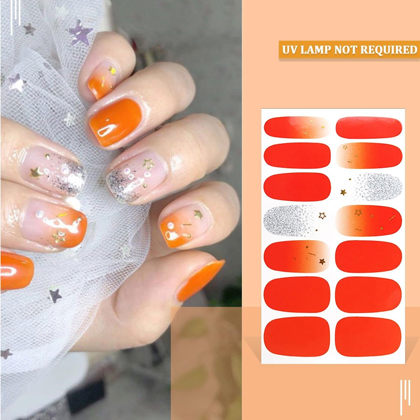 SILPECWEE 560 Pieces 40 Sheets Nail Polish Strips, Red Nail Stickers Full Nail Wraps for Women, Self Adhesive Gel Strips Manicure Design, Fingernail Sticker Nails with File