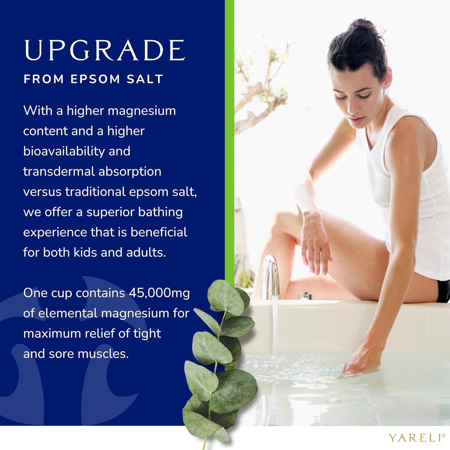Magnesium Flakes, 5lb Eucalyptus, Dead Sea Bath and Foot Soak, Alternative to Epsom Salt with Over 250,000mg of Magnesium Chloride Per Bag