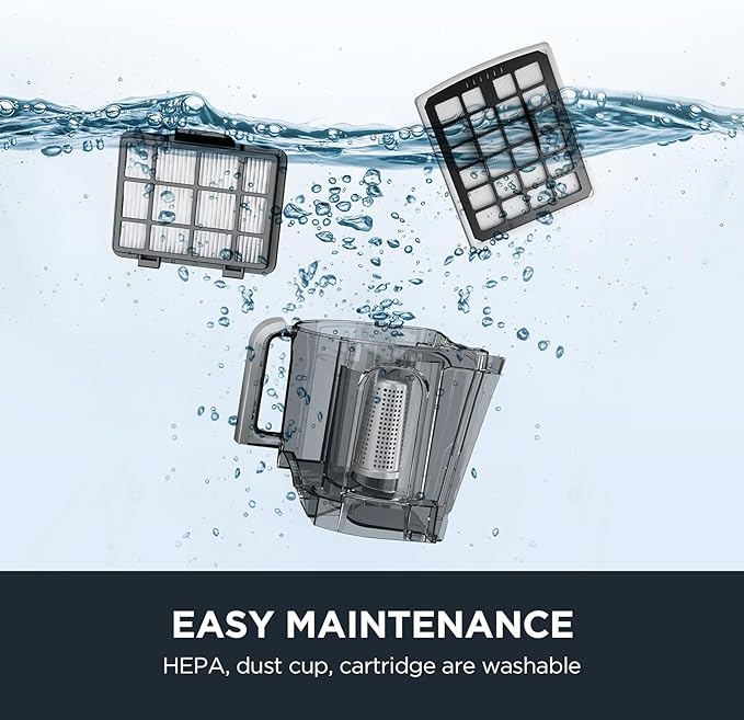 Eureka Bagless Canister Vacuum Cleaner, Lightweight Vac for Carpets and Hard Floors, Silver with Black, NEN180