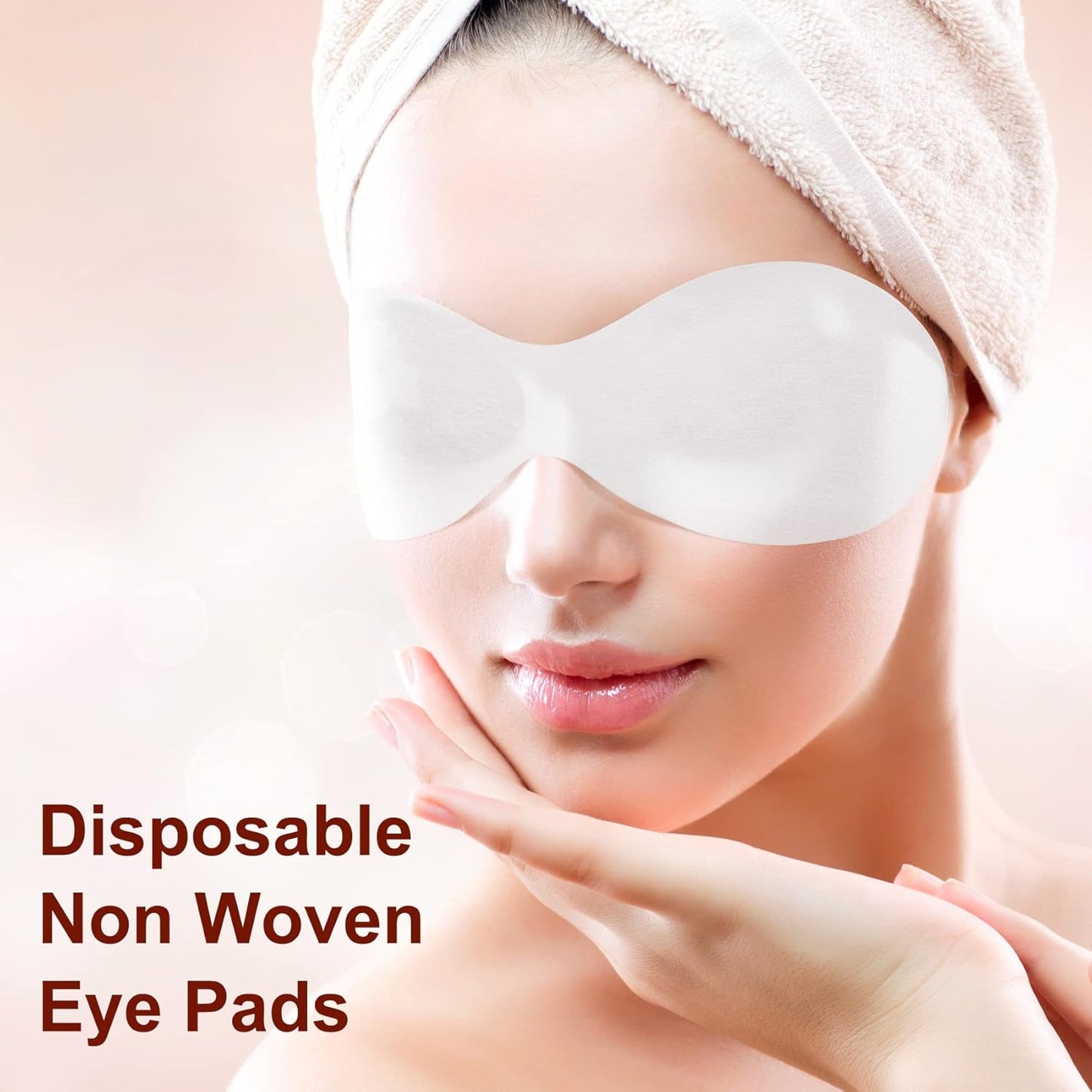100 Sheets Disposable Non Woven Eye Care, Cotton Paper Facial Eye Pads Spa, DIY Clear Eye Mask Paper Beauty Sheets for Skincare Spa Wrap Moisture Retention