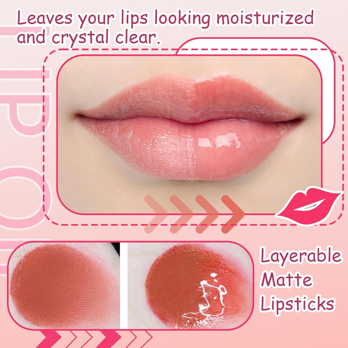 4 Pcs Shiny Lip Gloss Set,Non-sticky Long Lasting Moisturizing Lip Glow Oil Makeup Set with 2 Aloe Vera Color Changing Lipsticks for Women,Tinted Lip Balm & Lip Plumping Lip Gloss Set