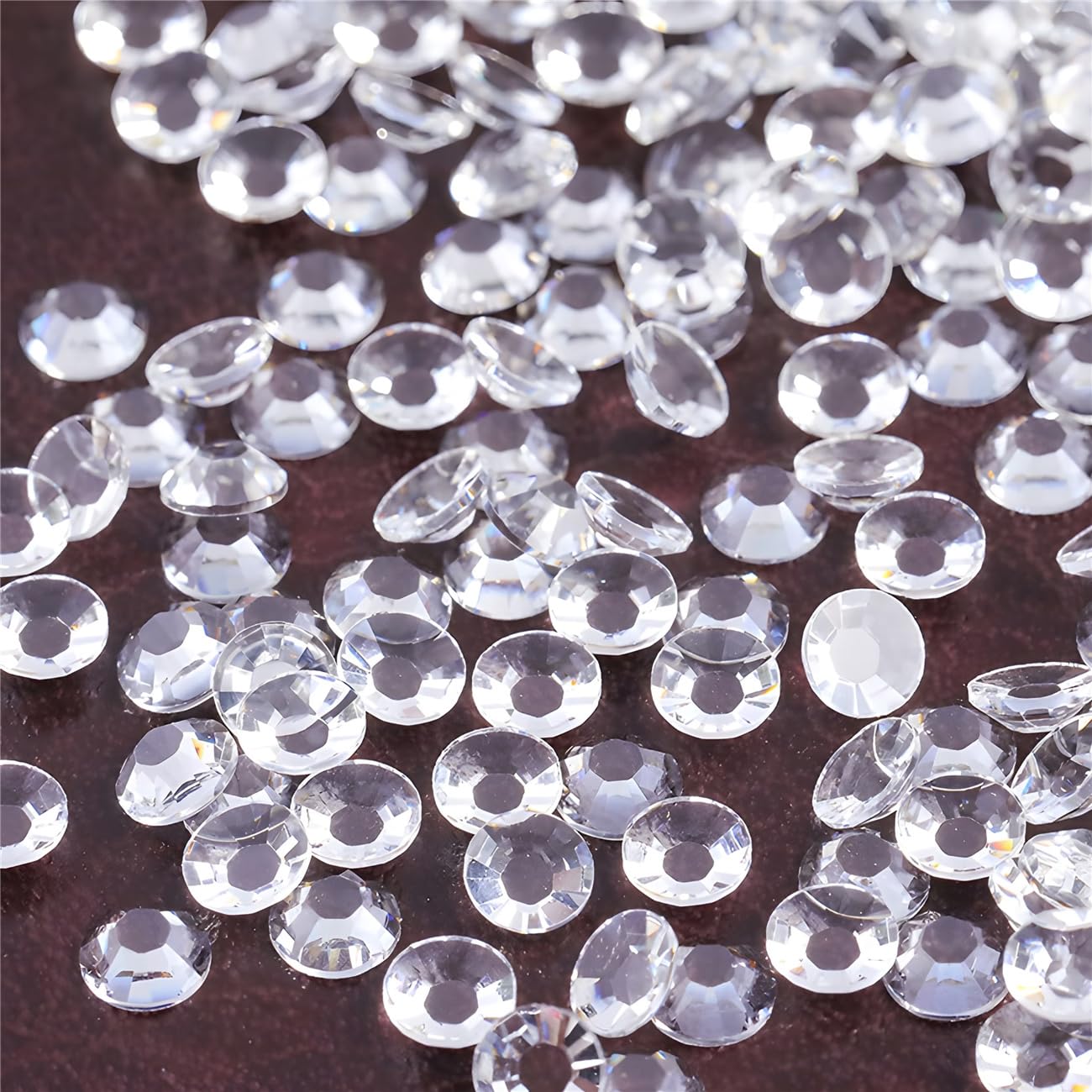 Flatback Rhinestones Round Gems for Nails Art and Crafts 620Pcs SS30 6mm Glitter Crystals Stone DIY Bags Clothes Shoes (Transparent White)