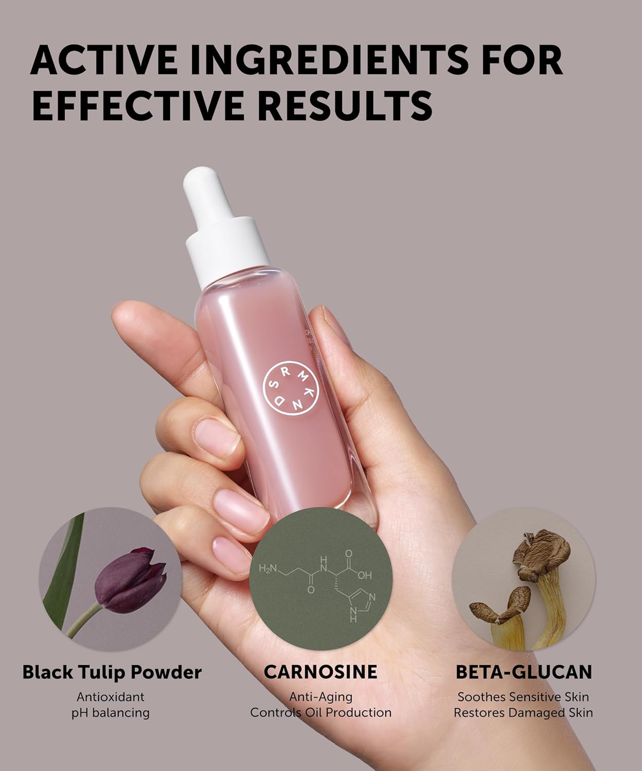 SERUMKIND Black Tulip Serum - Barrier Repair Antioxidant Korean Face Serum – Beta Glucan – Hydrating and Anti-aging – Vegan, Cruelty-Free, Unscented – 1.01 fl.oz.