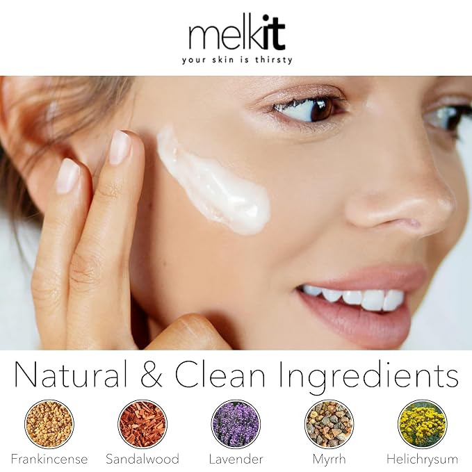 Face Melk Daily Moisturizing Face Cream - Natural Facial Moisturizer - Hydrating Skin Care for All Skin Types - Helps Fight Signs of Skin Aging for Women & Men - Soothe Sensitive Skin - 1.9 oz