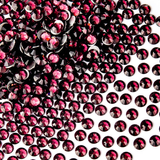 288Pcs Amethyst Crystal Rhinestones,Glass Flatback Rhinestones Gemstones for Nail Face Makeup Art Crafts Clothes Decoration -(SS30,6.5mm,Amethyst)