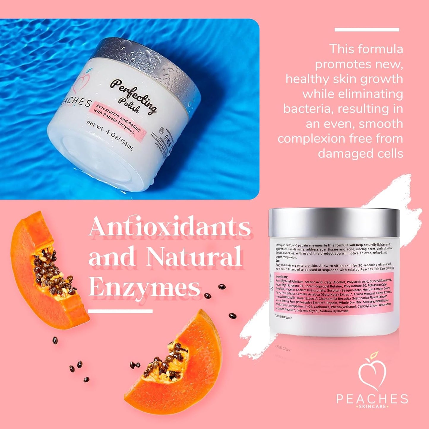 Vegan Exfoliating Scrub – Gentle Face Exfoliator for Delicate Skin with Sugar, Lavender, and Arnica Montana – Helps Improve Skin Texture and Clarity – Perfecting Polish (4 oz)