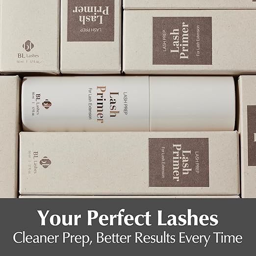 BL Lashes Primer for Eyelash Extensions | Removes Oils & Residue | Oil-Free for Stronger Adhesive Bonding | Speeds Up Application Time | Professional Use & Gentle on Sensitive Skin (50ml, 1.69 fl.oz)