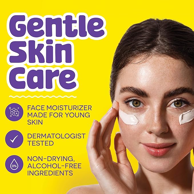 BeYOUtiful Face Moisturizer, Preppy Skin Care for Teens, Tweens, and Kids, Hydrating Face Cream for Dry Skin, Girls and Boys Gifts, 1.69 fl oz, Ages 8-17