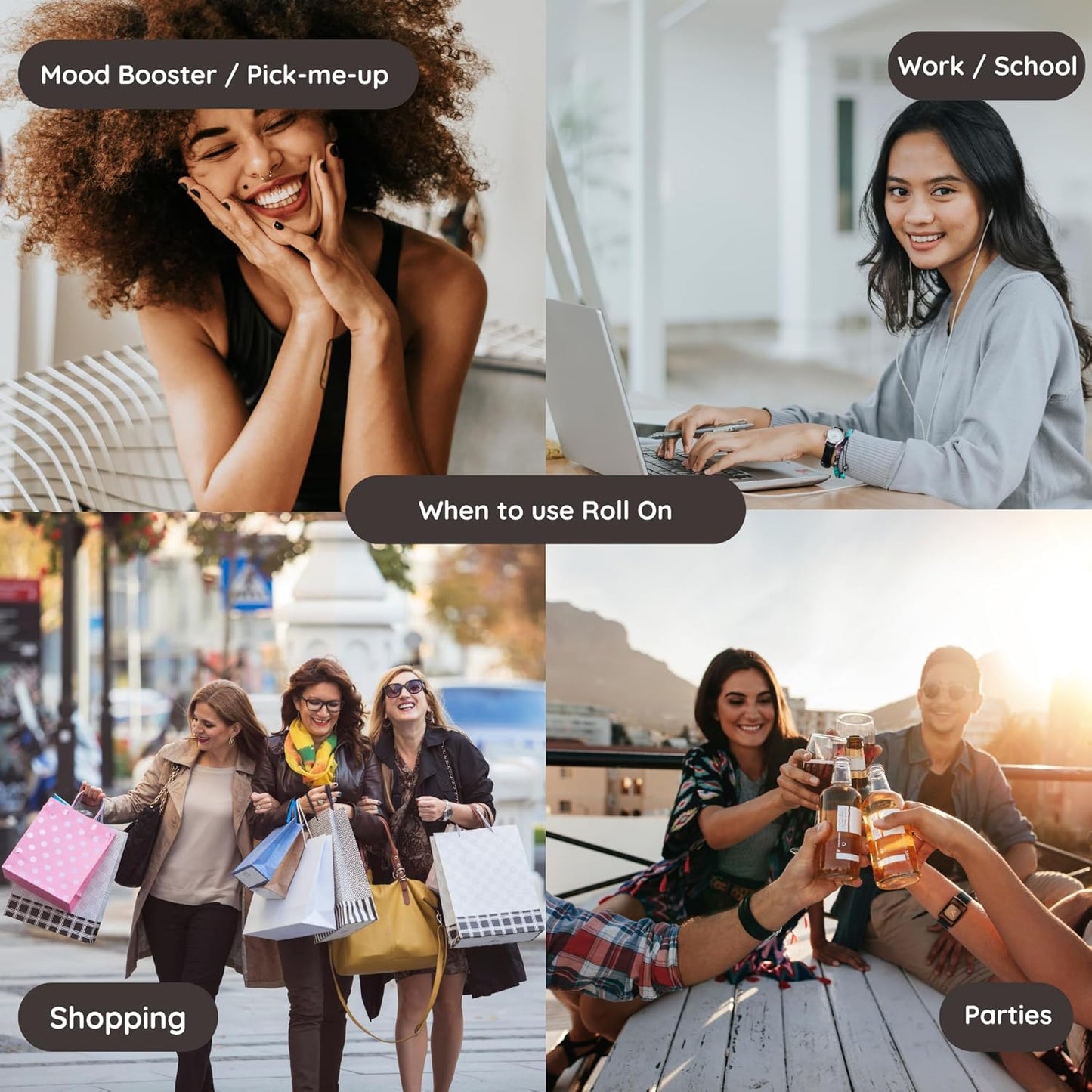 Vanilla Bean Delicious Pure Essential and Fragrance Oil Perfume Roll On with Organic Jojoba Oil, Alcohol Free, Small-Batch, Made in California, 0.34 Fl Oz