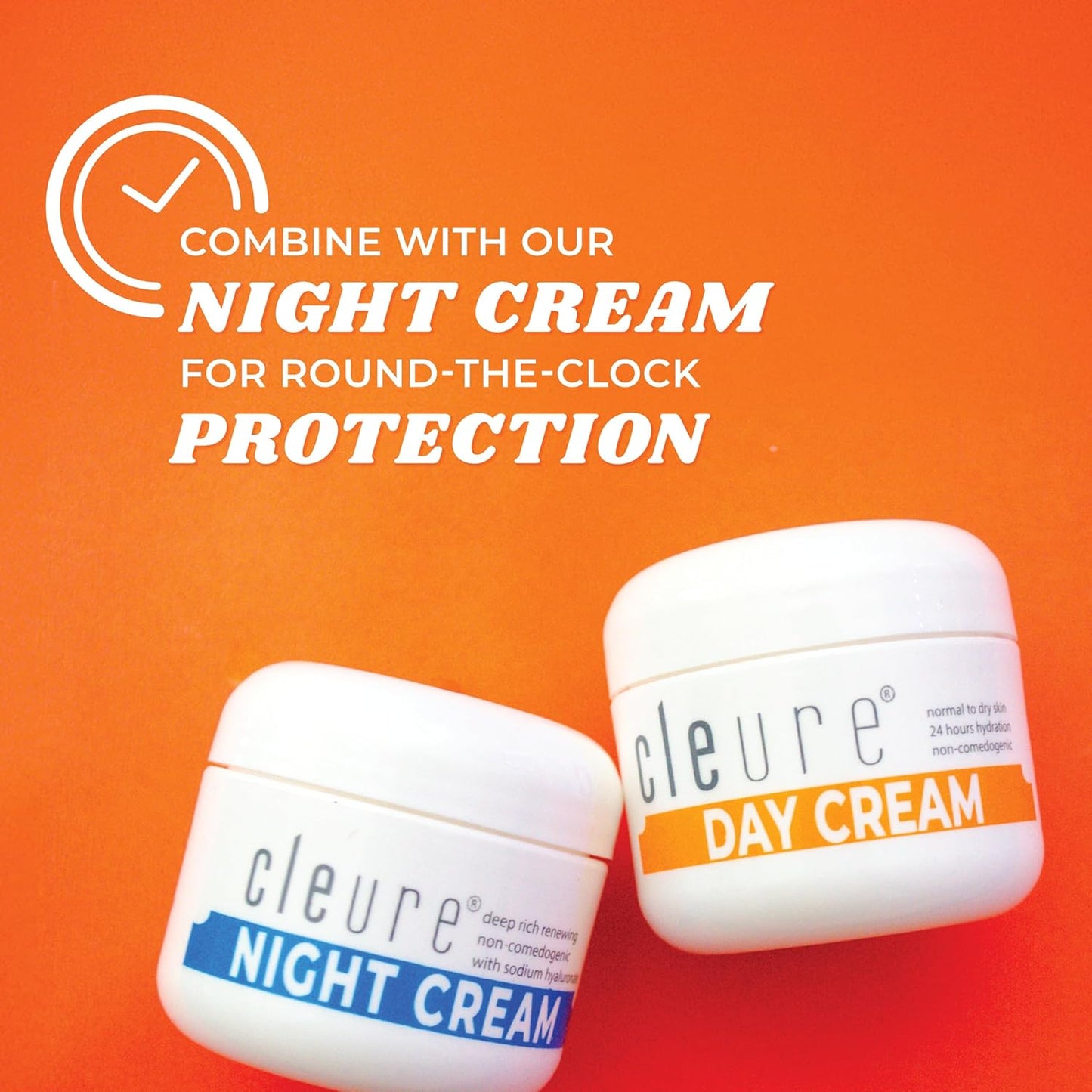 Cleure Anti-Aging Day Cream & Facial Moisturizer w/Pure Shea Butter for Sensitive Skin - Fragrance Free, Gluten, Salicylate and Paraben Free (2 oz, Pack of 2)