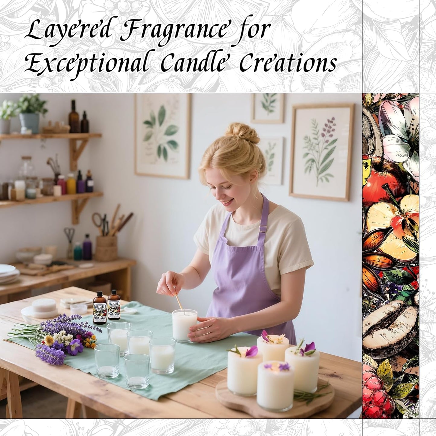 HIQILI Spears Fantasy Fragrance Oil for Home Diffuser, White Chocolate‌ & Cupcake‌ Scents, DIY Soap, Candle, Perfume Making, Long Lasting - 5.07 Fl Oz