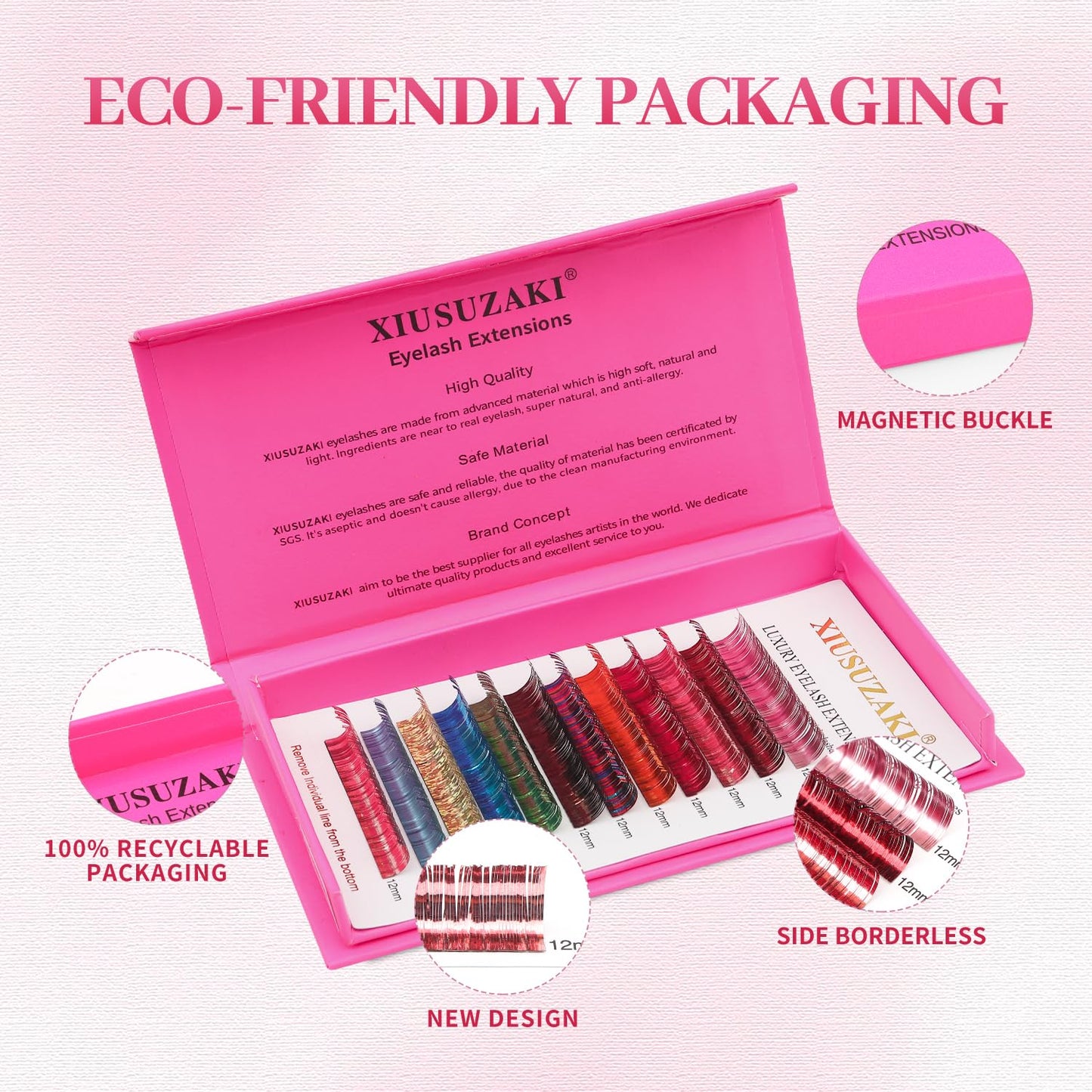 Glitter Spike Tinsel Eyelash Extensions 0.07 Colored Lashes Extension C Curl Lashes 12mm Lash Extensions Soft False Eyelashes Volume Lashes 12 Rows Professional Use(Glitter,0.07-C,12mm)