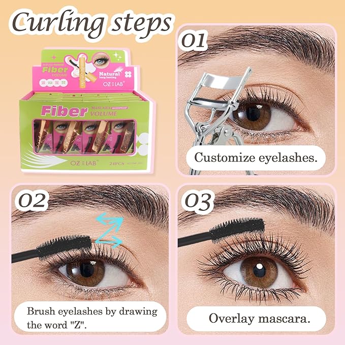 Beauty Fiber Volume Mascara – Creamy Matte Contour Makeup for Face and Eyes, Multi-Use, Blendable & Travel-Friendly Formula, Fair Shade, 0.42 oz/12 ml