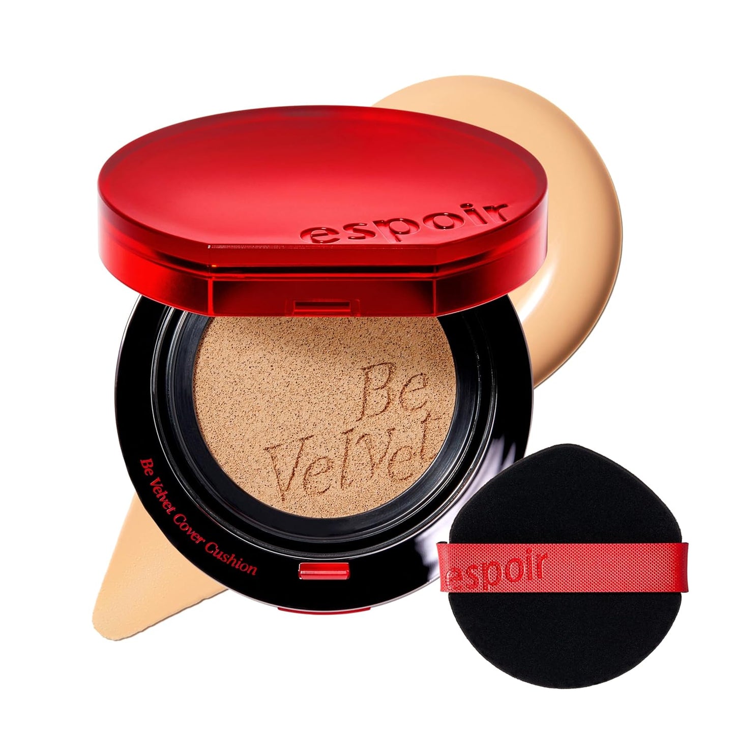 espoir [NEW] Be Velvet Cushion Foundation | Quick and Easy Coverage with Long-lasting Color by Zero Oxidation (#23 Beige, 0.46 Ounce (Pack of 1))