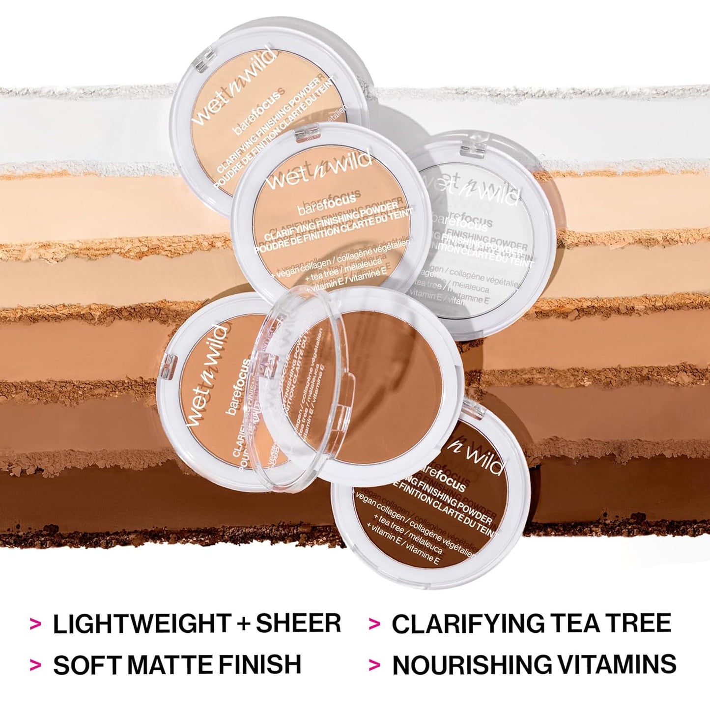 wet n wild Bare Focus Clarifying Finishing Powder & Mega Last Breakup Proof Eyeliner Waterproof 16-Hour Wear