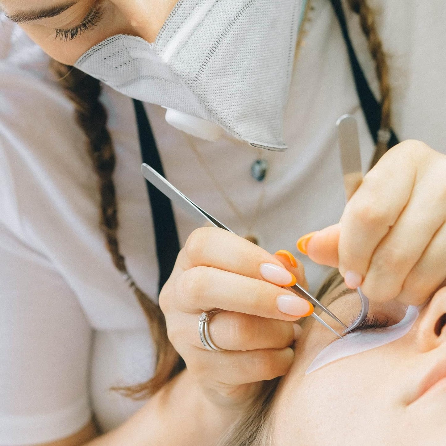 100 Pairs Under Eye Patches, Isolation Eyelash Extension Pads, Under Eye Gel Pads for Pro Salon and Individual, DIY Lashes Extension Supplies (Pink)