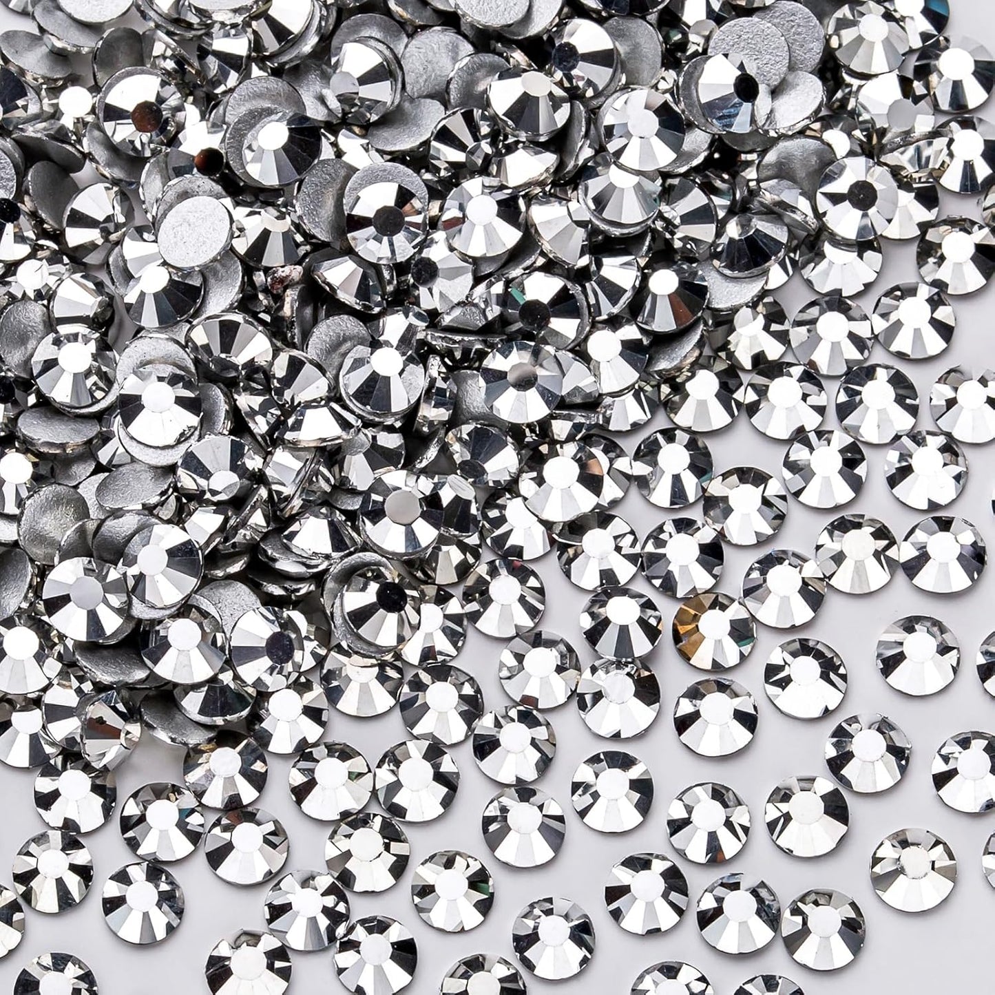 1440Pcs Silver Crystal Rhinestones,Glass Flatback Rhinestones Gemstones for Nail Face Makeup Art Crafts Clothes Decoration -(SS16,4.0mm,Silver)