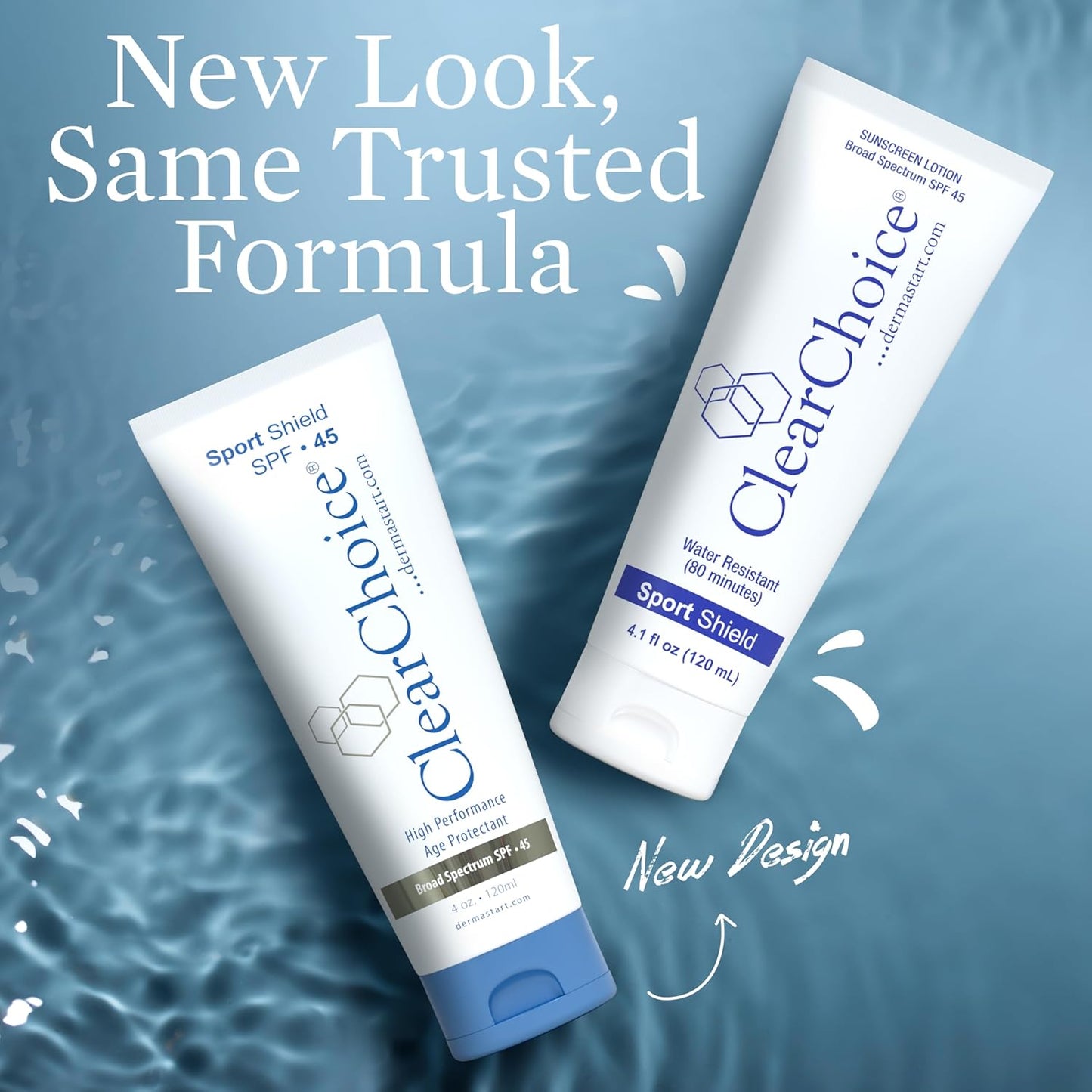 Clear Choice Sunscreen for Face SPF 45, Oil Free Sunblock & Light Moisturizer with Zinc Oxide, Reef-Safe, Broad Spectrum, Water-Resistant, No White Cast, Dermatologist Recommended, 4oz