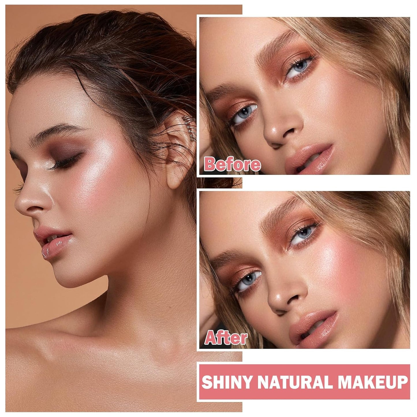 Face Glitter Highlighter Makeup Palette Shimmer Contour Powder Waterproof Long-Lasting,Brightens Face Complexion Contour Illuminator Highlighters Blush Powder Makeup Palette-05 Mermaid Color